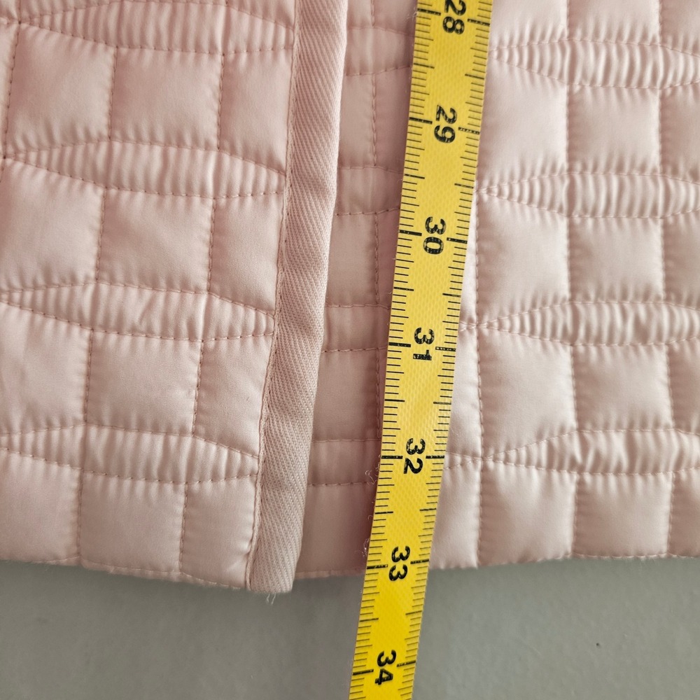 Kate Spade XS Pink Quilted Jacket Peter Pan Collar Snap Front Coat Coquette Prep - Picture 9 of 10